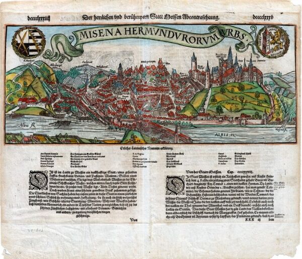 Stadtansicht Meißen von 1558