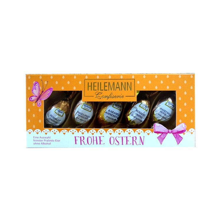 Praliné-Eier-Mischung Geschenkpackung Ostern alkoholfrei, 90g