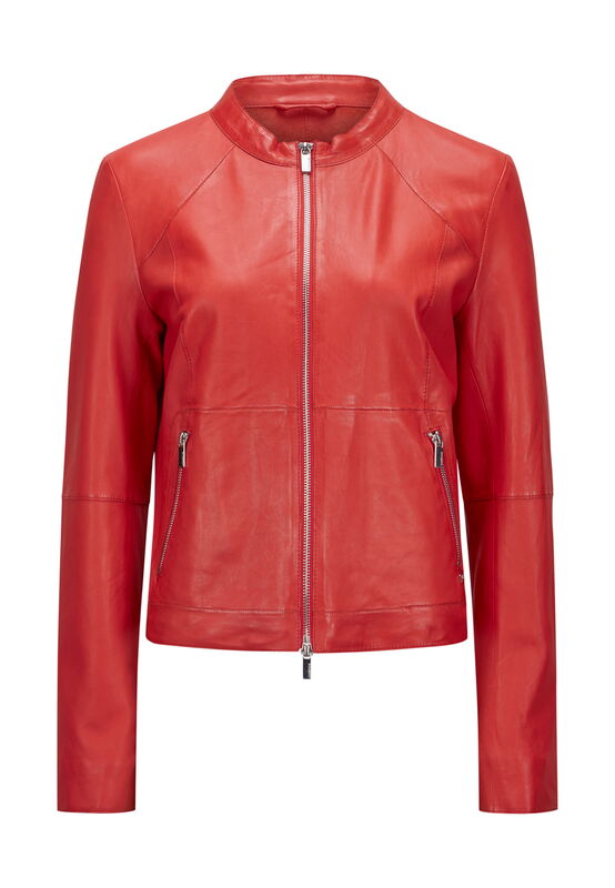 Rote Damen-Lederjacke von Milestone