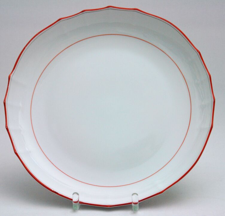 Meissen Kuchenschale Gebäck Koralle mit Graufaden