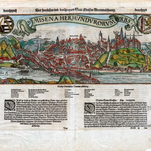 Stadtansicht Meißen von 1558