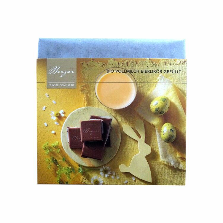 BIO Schokoladentafel Vollmilch mit Eierlikör gefüllt, 100 g