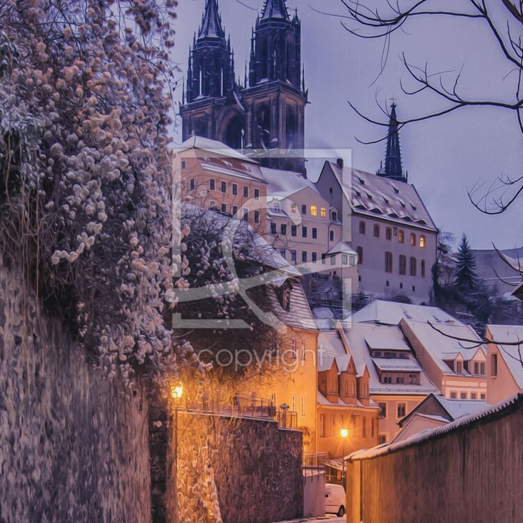 Fotogeschenk - Motiv 'Leinewebergasse im Winter'