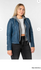 Damen Bikerjacke 100% Lammleder in blue
