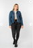 Damen Bikerjacke 100% Lammleder in blue
