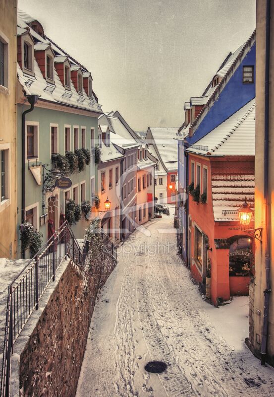 Fotogeschenk - Motiv 'Hohlweg im Winter'