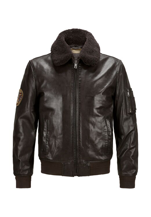 Lederjacke Tom, Nappaleder dunkelbraun Gr.56