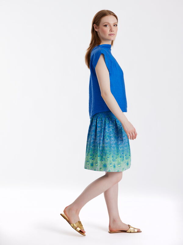 Kurzer Rock LACROS-S aus Baumwollmix mit Gummibund