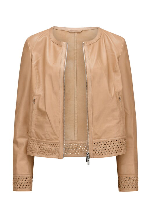 Leichte Lammnappa Lederjacke Größe 42