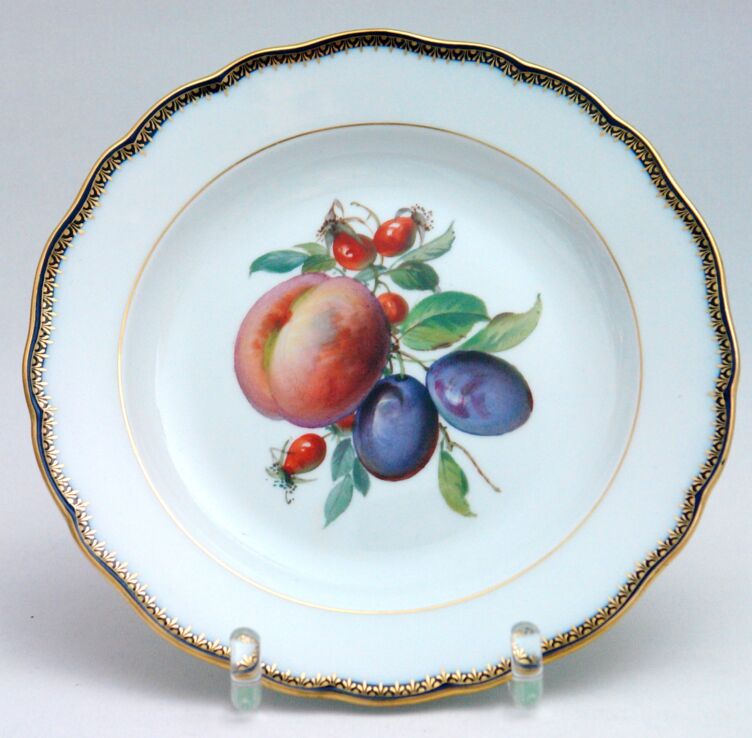 Meissen Dessertteller Obstmalerei A-Kante alt