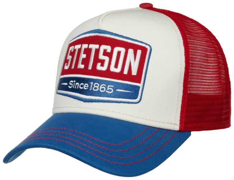Blau- rotes Highway Trucker Cap von Stetson