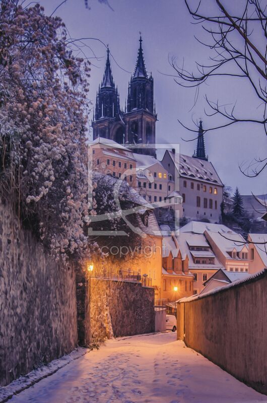 Fotogeschenk - Motiv 'Leinewebergasse im Winter'