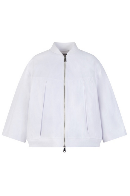 Weißer Blou­son mit verkürzten modischen Arm