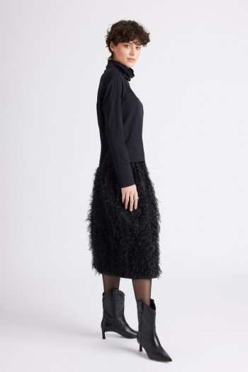 Schwarzer Glitzer-Rock LAFEDRO von Fox`s